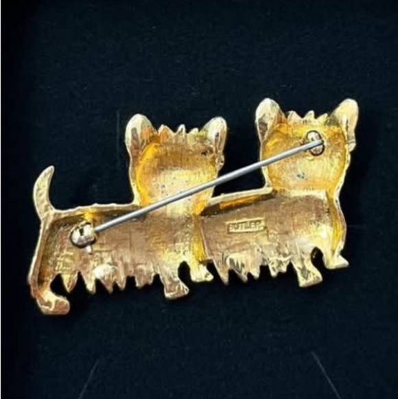 Vintage “Butler” dog brooch. Stamped. - Picture 2 of 3